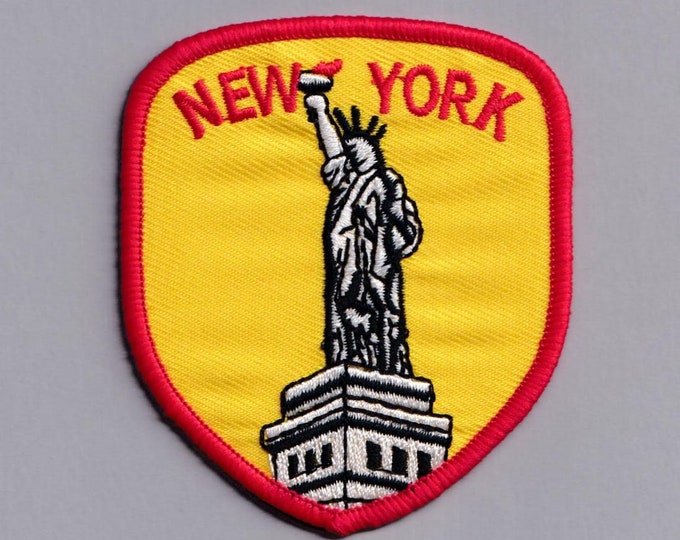 New York Statue of Liberty Patch Iron-on Embroidered NY Travel Patches