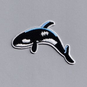 Embroidered Killer Whale Orca Patch Iron-on