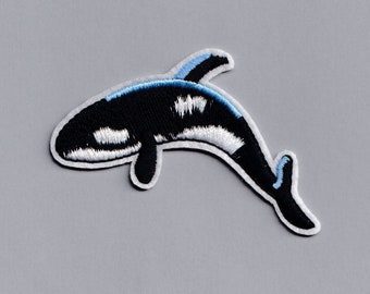 Embroidered Killer Whale Orca Patch Iron-on