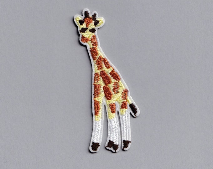 Embroidered Cute Giraffe Patch Iron-on Applique Patch Kids Safari Animal Patch