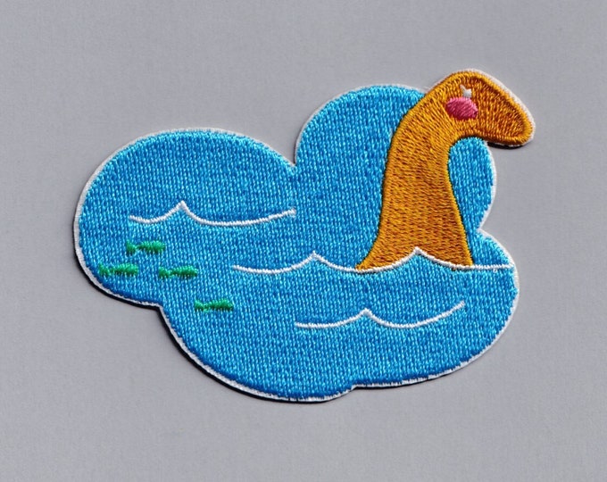 Loch Ness Moster Patch Applique Iron-on Embroidered Lock Ness Monster Nessie Patch