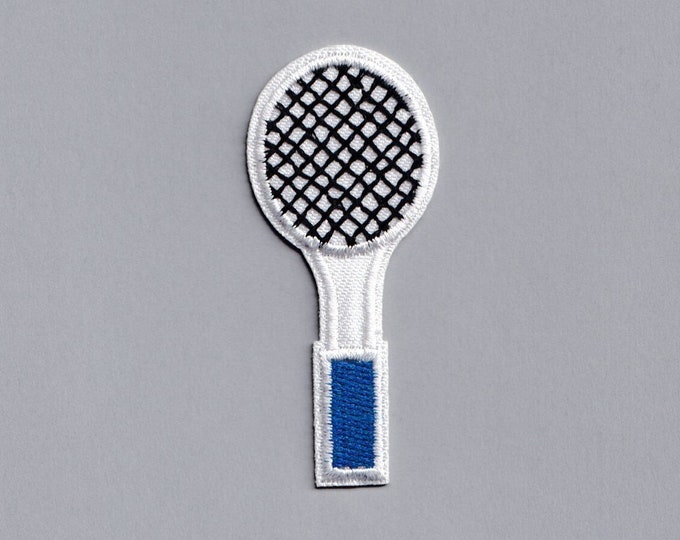 Petite Tennis Racket Patch Applique Embroidered Iron-on Tennis Racquet Patches