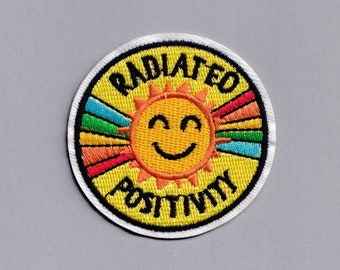Radiated Positivity Patch Iron-on Embroidered Positive Message Sunshine Patch