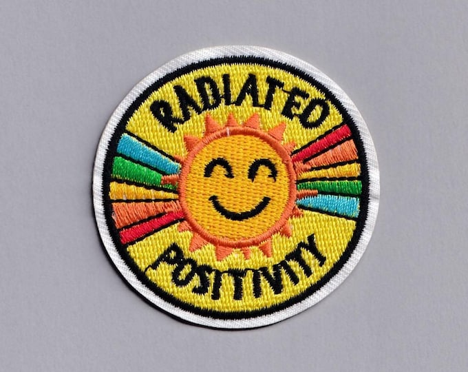 Radiated Positivity Patch Iron-on Embroidered Positive Message Sunshine Patch