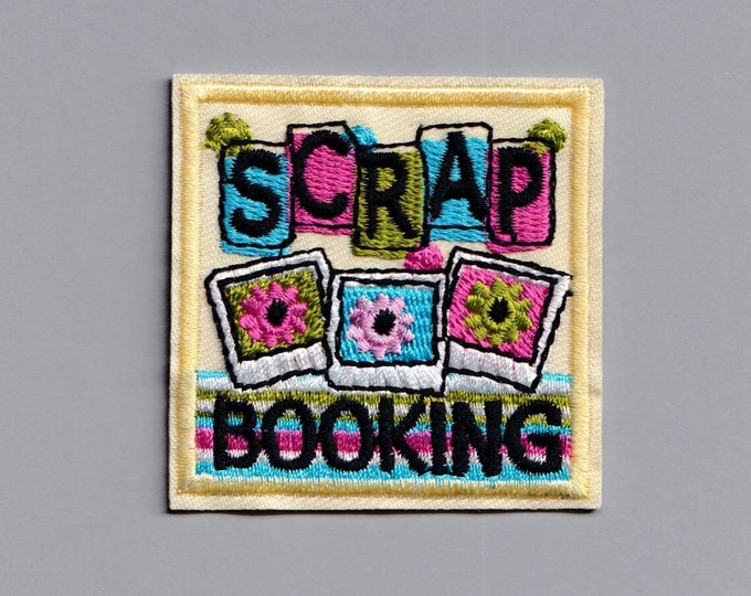 Embroidered Iron-on Scrap Booking Patch Applique Scrapbooking Gift