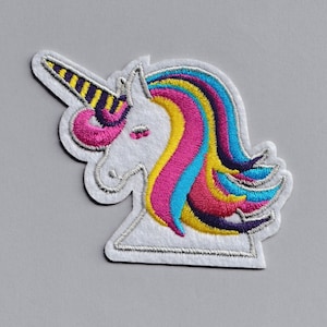 Beautiful Colourful Iron On Unicorn Patch Mythical Felt Emroidered Badge Applique Unicorn Patch