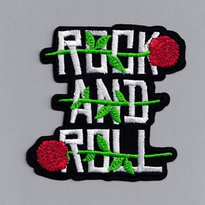 Embroidered Iron-on Rock and Roll Patch Applique Premium Quality Rock Music Patch
