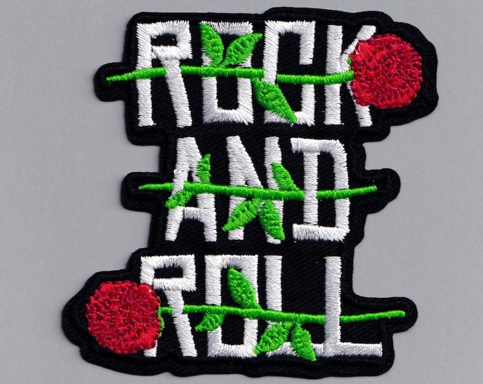 Embroidered Iron-on Rock and Roll Patch Applique Premium Quality Rock Music Patch