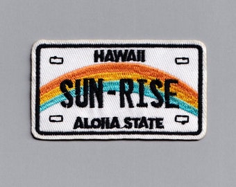 Embroidered Iron-on Hawaii Aloha State Patch Applique Travel Backpacking Luggage Patches