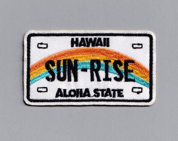 Embroidered Iron-on Hawaii Aloha State Patch Applique Travel Backpacking Luggage Patches