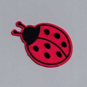 Embroidered Iron-on Red Ladybird Ladybug Patch Applique