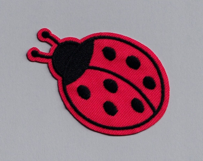 Embroidered Iron-on Red Ladybird Ladybug Patch Applique
