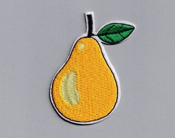 Embroidered Iron-on Pear Patch Applique Fruit Patches