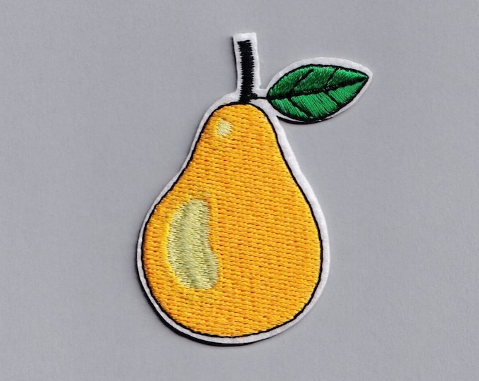 Embroidered Iron-on Pear Patch Applique Fruit Patches