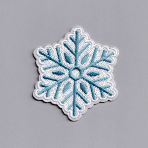 Naszywka z płatkami śniegu, żelazko, haft, aplikacja z motywem świątecznym