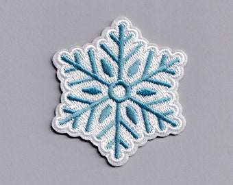 Christmas Snowflake Patch Iron-on Embroidered Snow Xmas Patch Applique