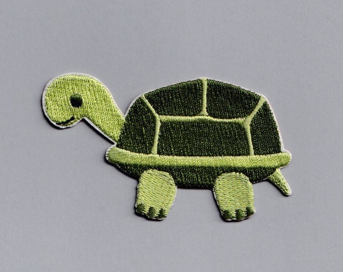 Green Tortoise Patch Embroidered Iron-on Kids Tortoise Turtle Patch Applique