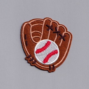 Baseball Glove Ball Patch Applique Iron-on Embroidered Baseball Patches
