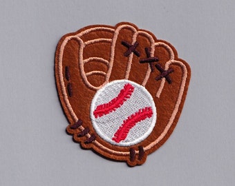 Baseball Glove Ball Patch Applique Iron-on Embroidered Baseball Patches