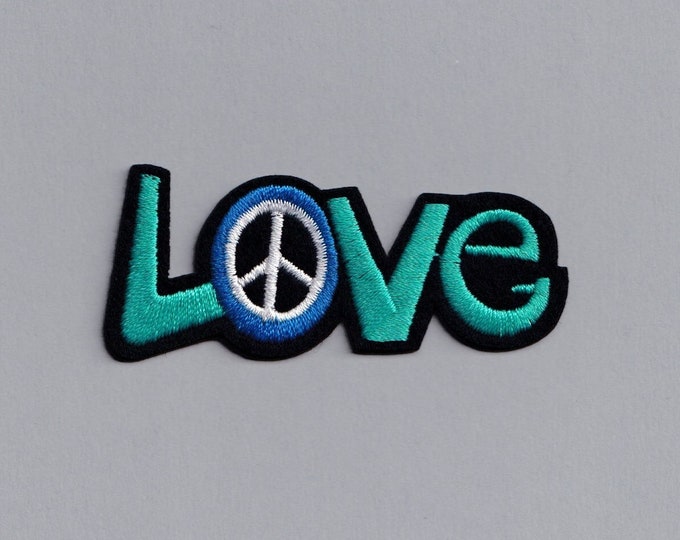 Embroidered Iron-on Hippy Love Patch Peace Symbol Applique Patch