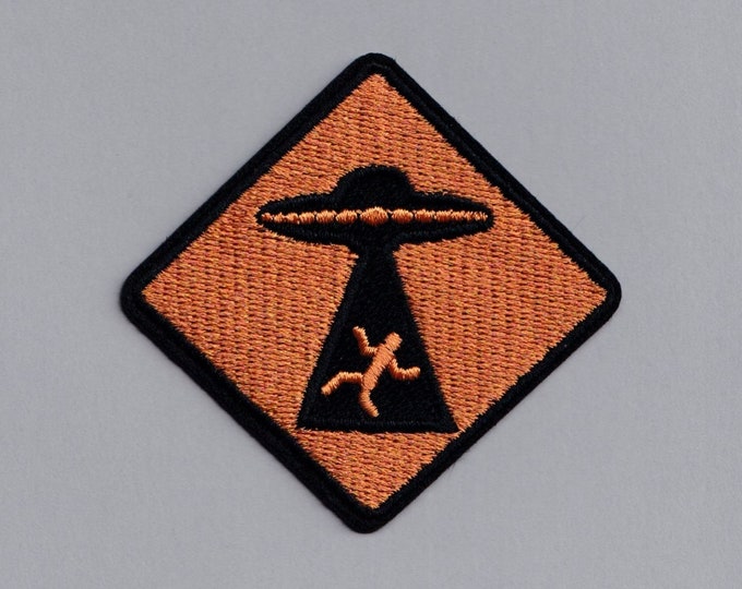 Iron-on UFO Alien Abduction Patch Applique Embroidered