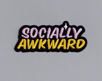 Embroidered Socially Awkward Patch Iron-on