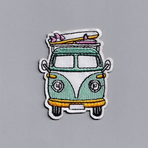 Campervan Surfing Hippy Patch Applique Iron-on Embroidered Camper Van Patches