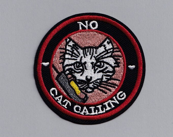 Embroidered Iron-on Cat Calling Patch Women's Rights Feminism Equality Patch Applique