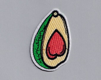 Embroidered Avocado Patch Applique Iron-on Avocado Segment Patches