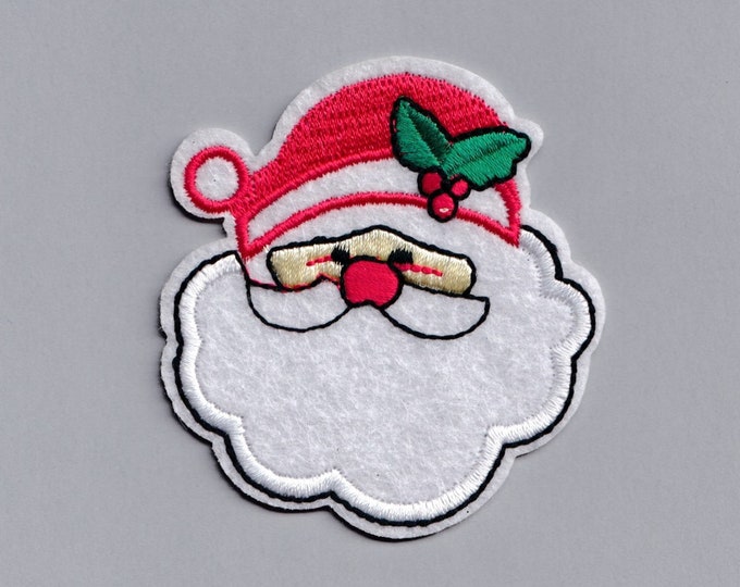 Embroidered Iron-on Santa Claus Patch Applique Christmas Xmas Patches