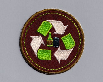 Recycling Symbol Patch Iron on Reduce Reuse Recycle Patch Applique Environmentalism