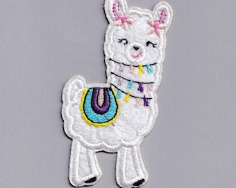 Cute Llama Patch Iron-on Embroidered Peruvian Llama Alpaca Patches