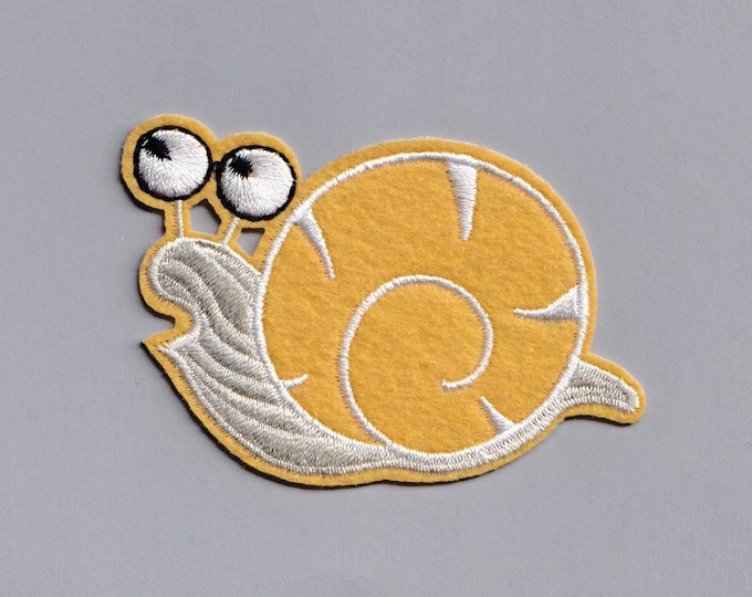 Embroidered Iron-on Snail Patch Applique Kids Cartoon Snail Patches