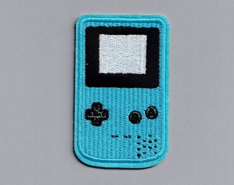 Embroidered Blue Nintendo Gameboy Patch Retro Gameboy Classic Colour Iron On Applique Patch Gamer
