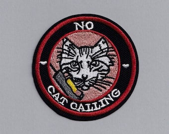 Embroidered Iron-on Cat Calling Patch Women's Rights Feminism Equality Patch Applique