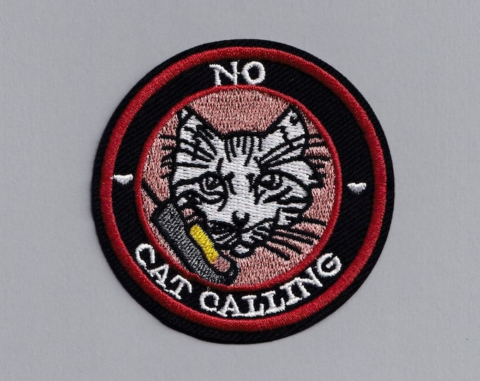 Embroidered Iron-on Cat Calling Patch Women's Rights Feminism Equality Patch Applique
