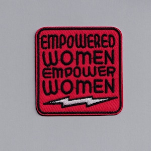 Iron On &#39;Empowered Women Empower Women&#39; Patch Embroidered Feminist Applique Badge Womens Rights Equality