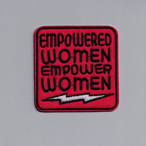 Iron On 'Empowered Women Empower Women' Patch Embroidered Feminist Applique Badge Womens Rights Equality