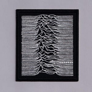Joy Division Patch Unknown Pleasures Iron-on Embroidered Music Applique Patches Black and White Madchester
