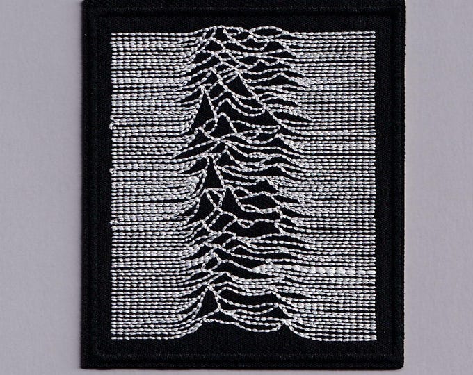 Joy Division Patch Unknown Pleasures Iron-on Embroidered Music Applique Patches Black and White Madchester