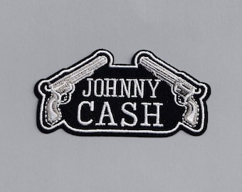 Johnny Cash Embroidered Iron On Patch Country Music Applique Badge The Man In Black