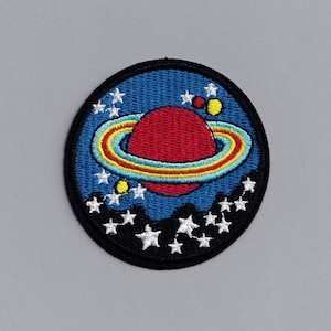 Embroidered Iron-On Stars and Planets Space Patch Kids Space Travel Patch