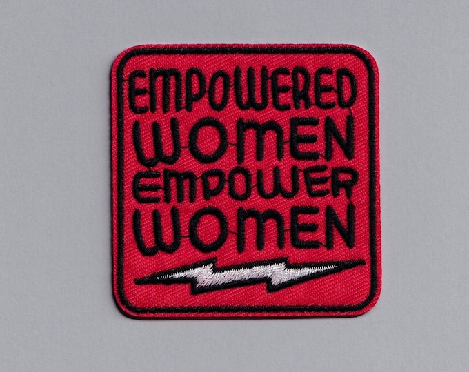 Iron On 'Empowered Women Empower Women' Patch Embroidered Feminist Applique Badge Womens Rights Equality