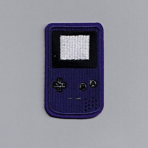 Embroidered Purple Nintendo Gameboy Patch Retro Gameboy Classic Colour Applique Patch Gamer