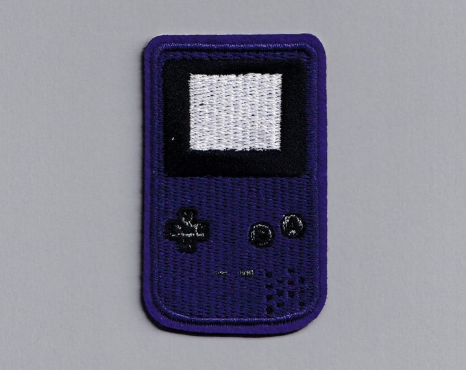 Embroidered Purple Nintendo Gameboy Patch Retro Gameboy Classic Colour Applique Patch Gamer