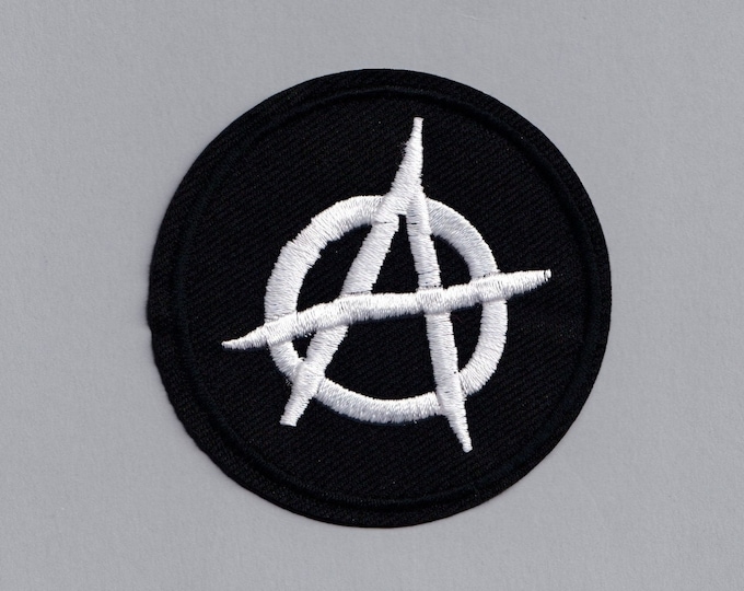 Anarchy Symbol Patch Iron On Embroidered Circle-A Anarchist Patch Applique Anarchism