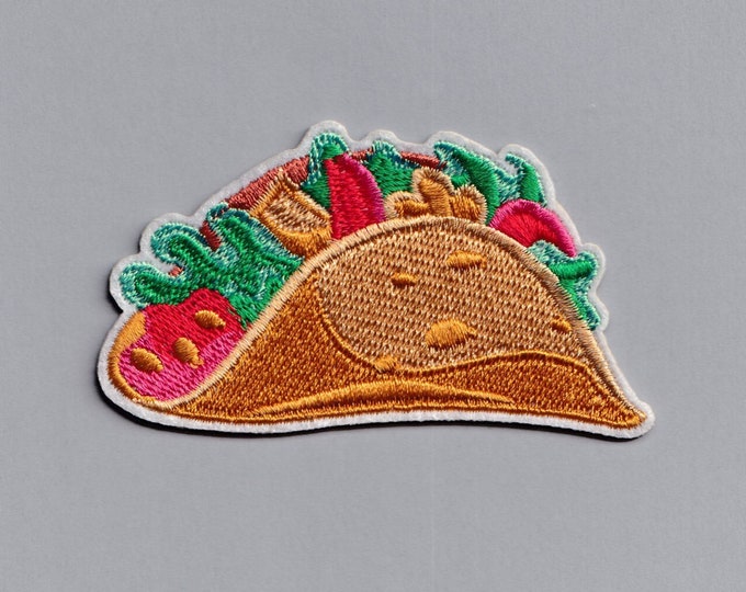 Embroidered Iron-on Taco Patch Applique