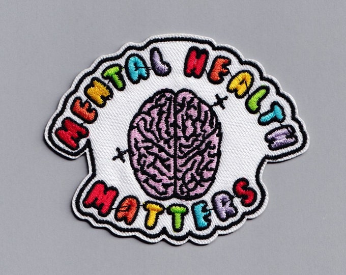 Embroidered Mental Health Matters Patch Applique Iron-on
