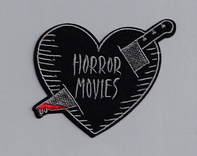 Iron-on Embroidered Horror Movies Heart Patch Applique Film