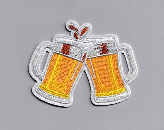 Tankard Pint Glass Beer Patch Embroidered Iron-on Applique Alcohol